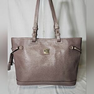 Dooney & Bourke Taupe Tassel Tote